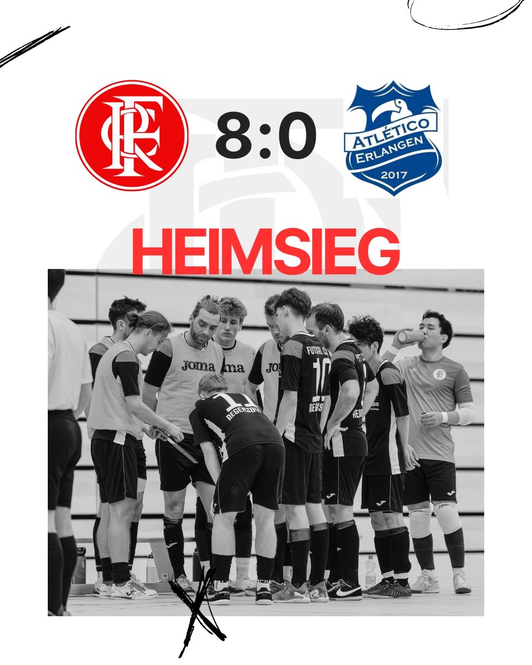 2 Spiele = 6 Punkte 🔥🔥

Saisonstart geglückt, auch wenn wir in der ersten Halbzeit viele Chancen für den Gegner zugelassen haben, konnten wir stets Oberhand behalten. Ein gelungener Sonntag Abend. Die Tabellenführung sind wir aufgrund des schlechteren Torverhältnis trotzdem vorerst los.

Somit wartet nächste Woche der Tabellenführer auf uns. Wir freuen uns!

#futsal #bayernliga #fcregensburg